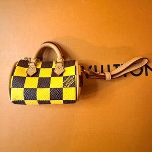 Louis Vuitton Mini Bag in Yellow and Brown Checkered Pattern